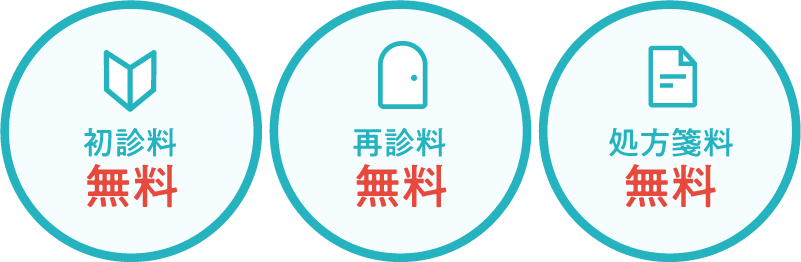 診察無料のバナー