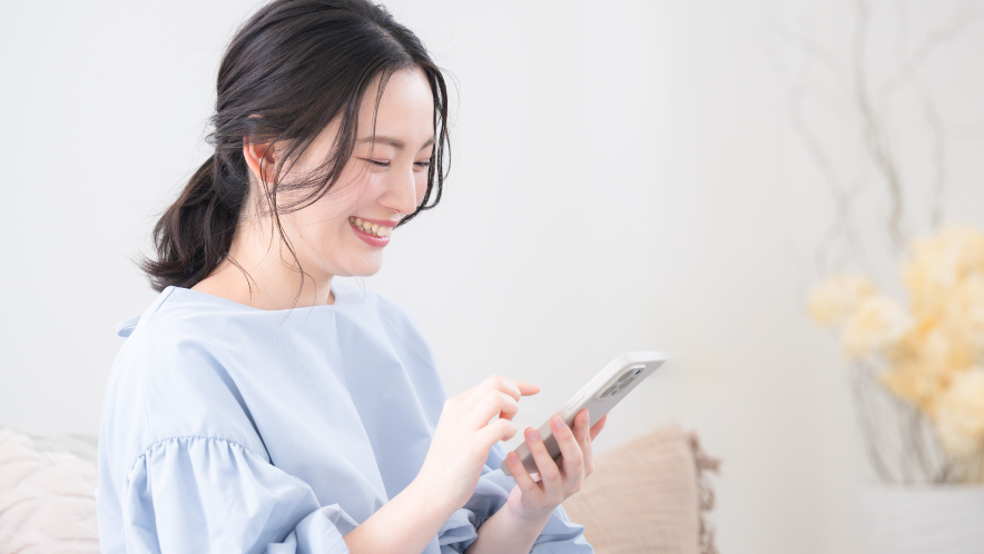 スマホで診察のイラスト