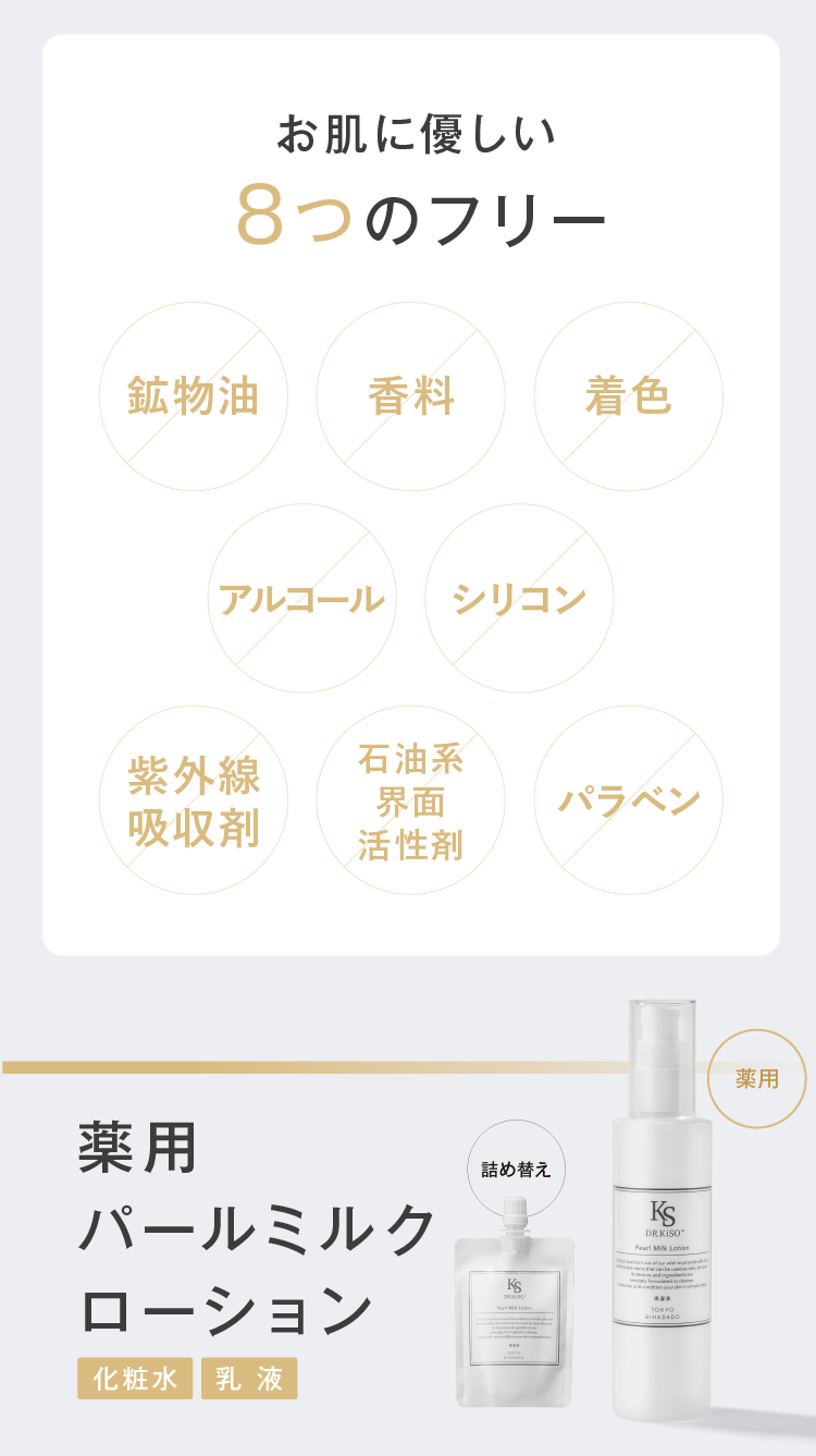 シュッと吹きかけて簡単に潤いを与えられるパールミルクローション