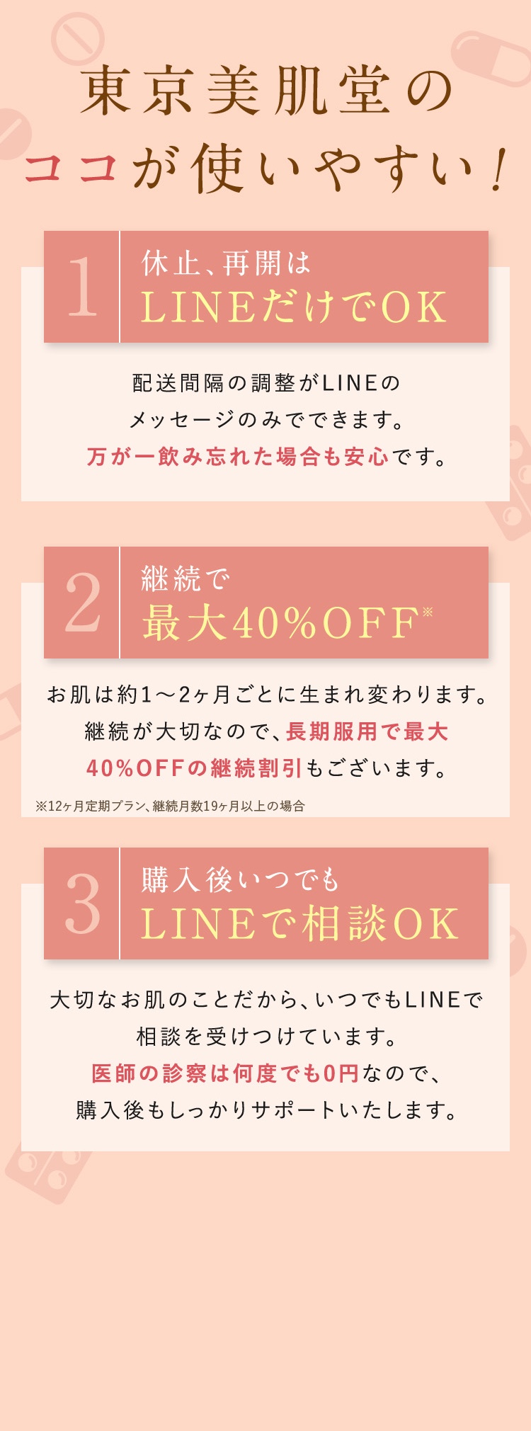 東京美肌動のココが使いやすい！