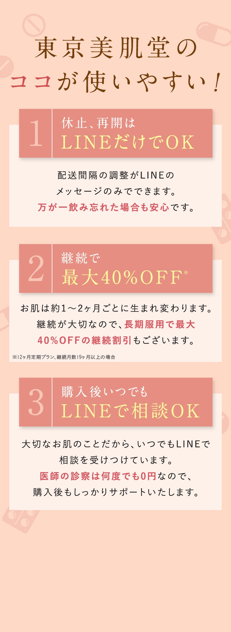 東京美肌動のココが使いやすい！