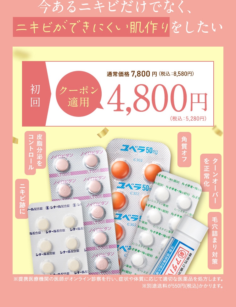 まずは今あるニキビにアプローチしたい/毛穴詰まり対策/アクネ菌の増殖対策
