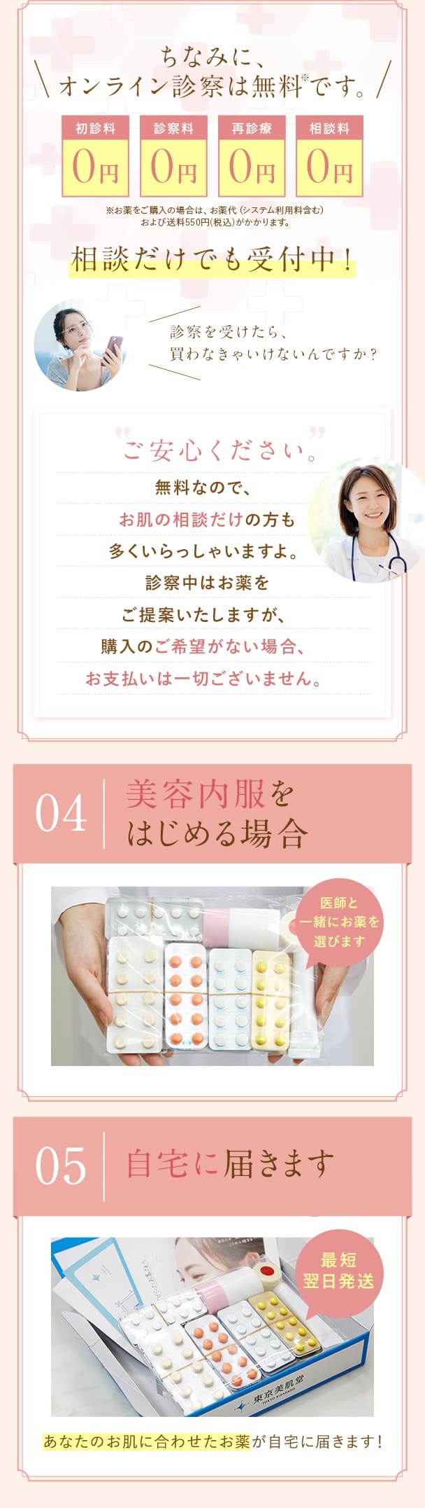 ちなみにオンライン診察は無料です。