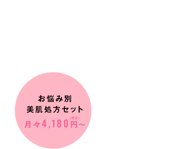 お悩み別美肌処方セット月々4,180円～（税込）