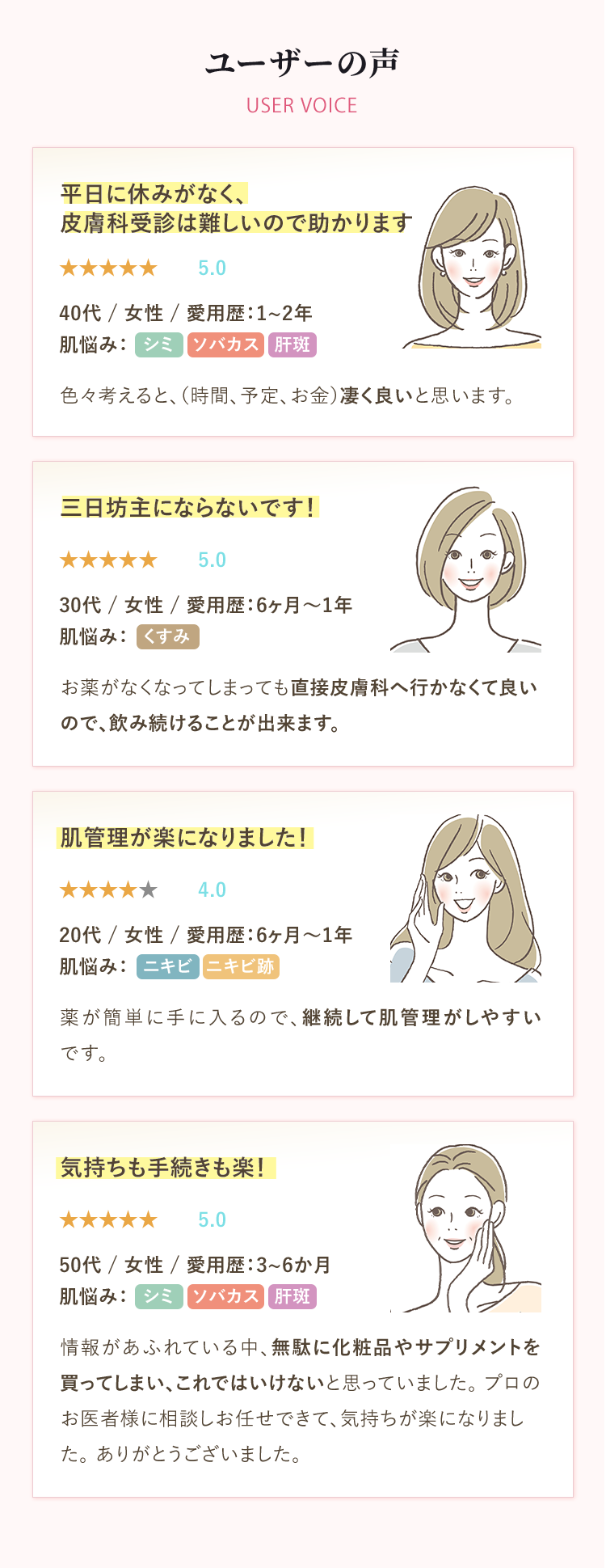 ユーザーの声