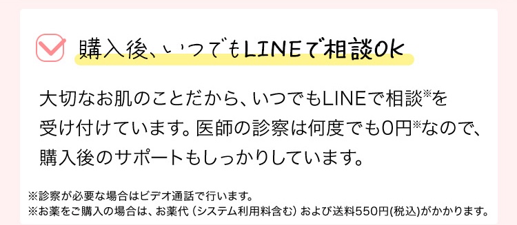 購入後、いつでもLINEで相談OK