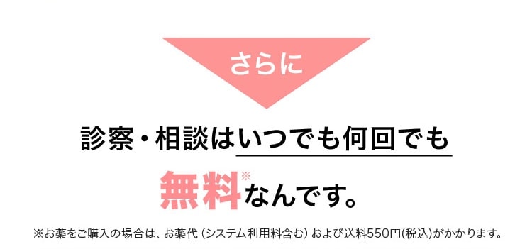 さらに診察・相談はいつでも何回でも無料なんです。