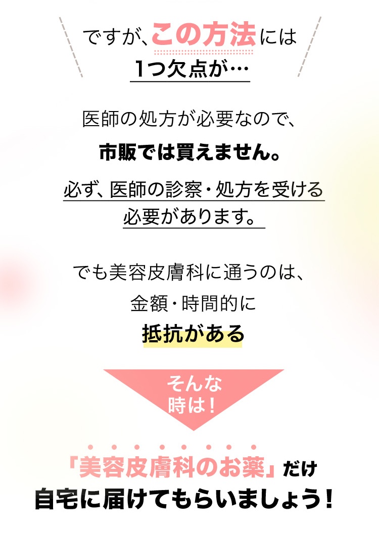 ですが、美容内服には１つ欠点が…