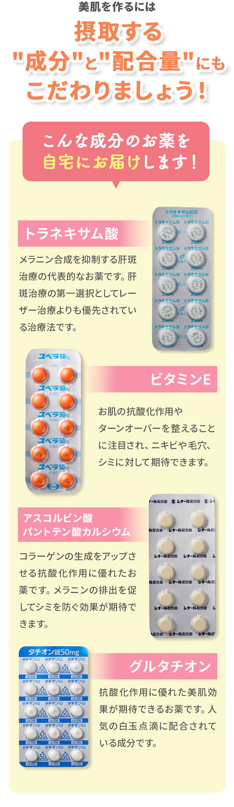 摂取する成分と配合量にもこだわりましょう！